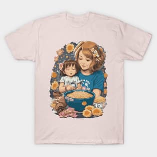 Mom and Daughter Love Ramen Noodles T-Shirt